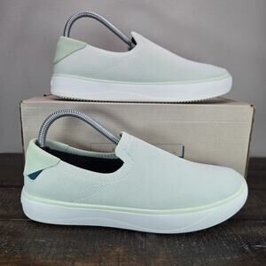 Vessi Boardwalk Slip On Womens Size 8 Waterproof Shoes Sneakers Lotus Green